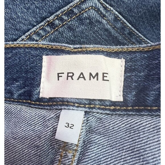NWT Frame Women Denim Jeans Size 32 Baggy Palazzo Blue New - Picture 4 of 12